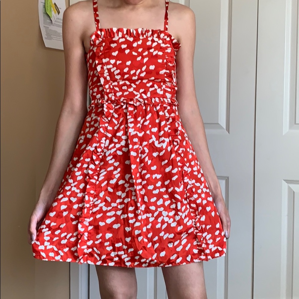 Marc by Marc Jacobs red white heart dress sz 0